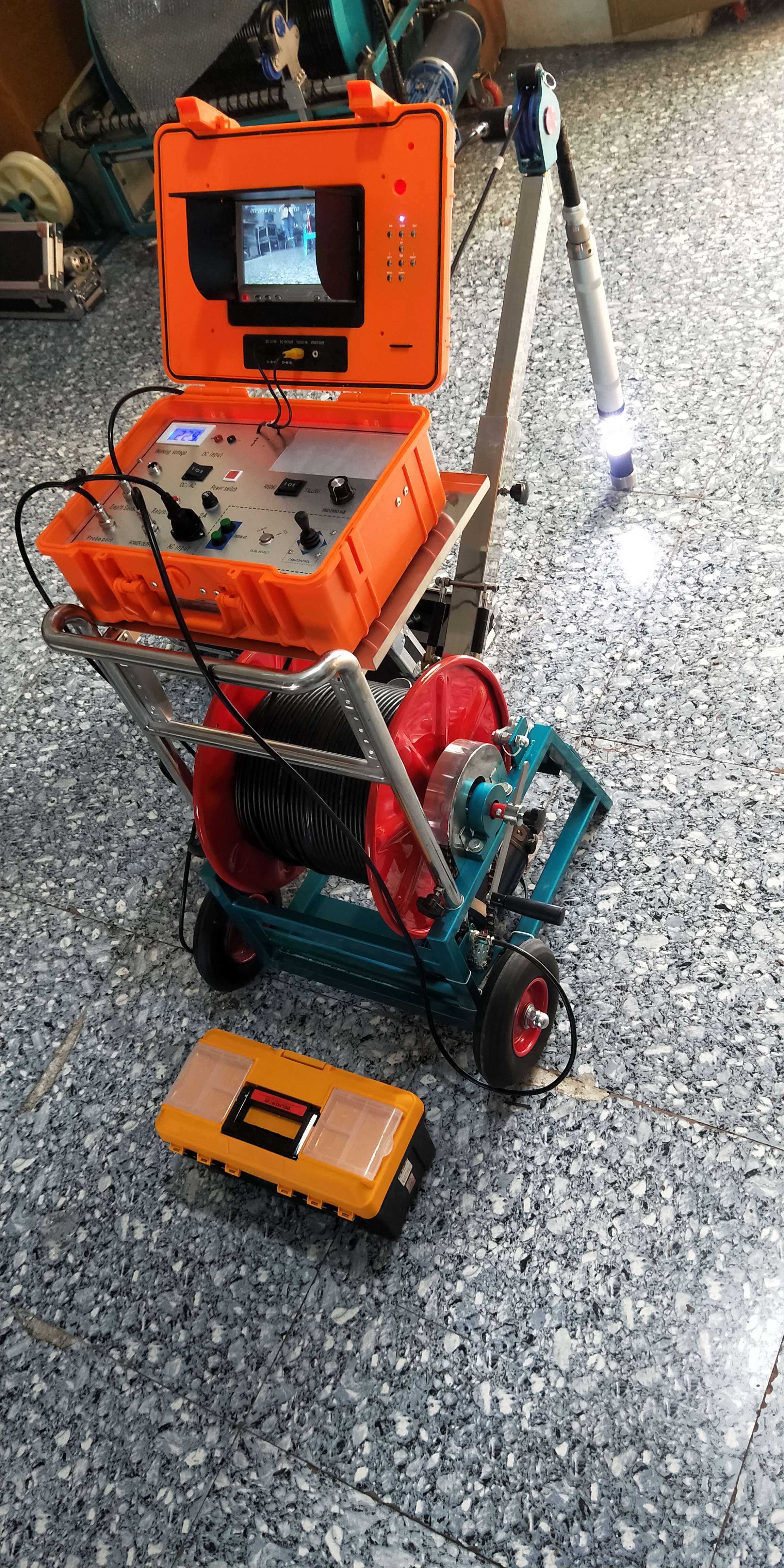 borehole inspection cameras with 50mm dual cameras