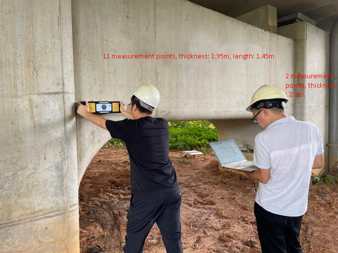 Portable 3D Ultrasonic 48 Transducers Concrete Imaging Tomography Detector