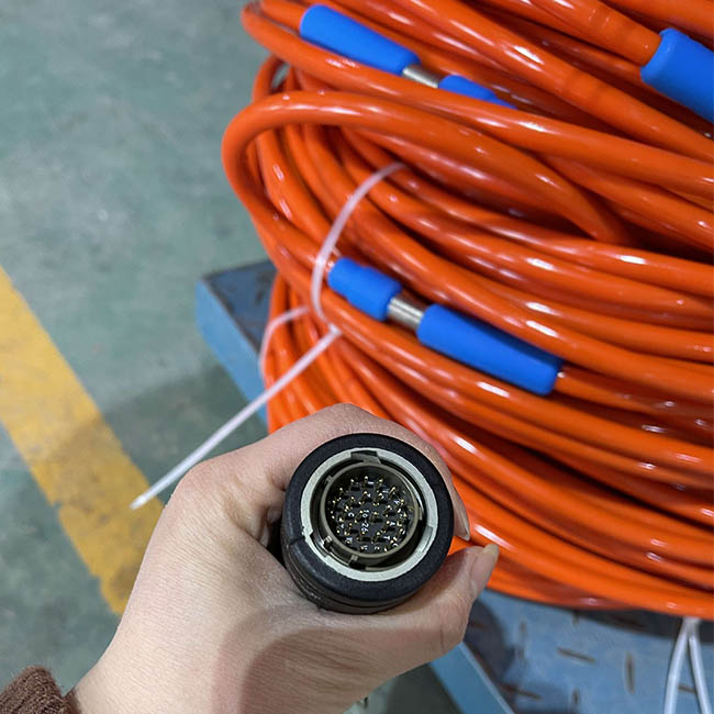 Split Spring Takeout Seismic Cable Borehole Seismic Sensor Cable System